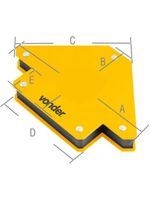 Esquadro Magnético para Soldador 10 KG Kit com 4 Peças VONDER