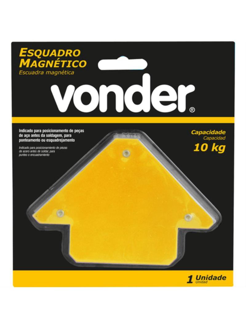 Esquadro Magnético para Soldador 10 KG Kit com 4 Peças VONDER