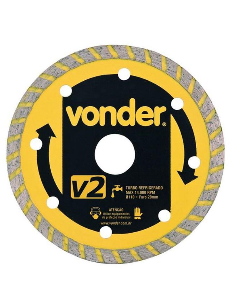 Disco Diamantado 43/8 Pol p/ Mármore e Granito V2 VONDER