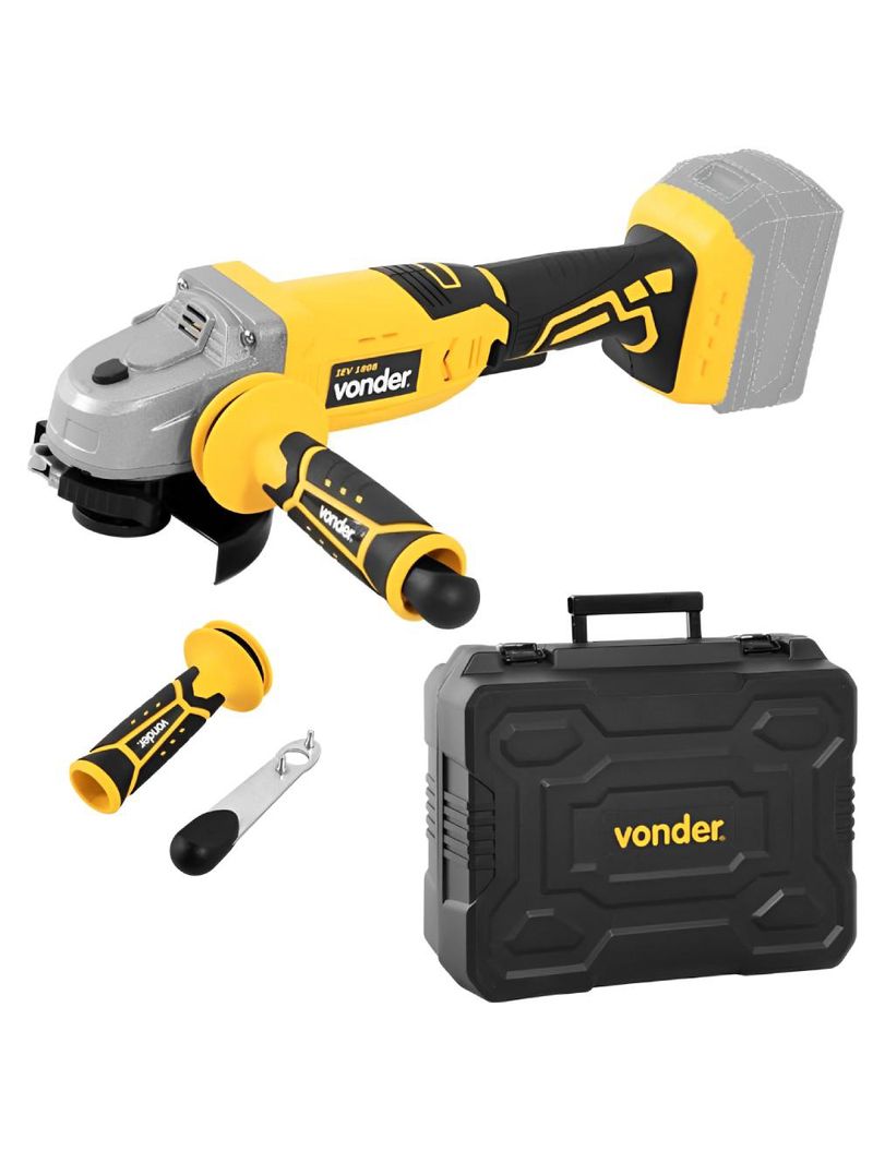 Esmerilhadeira Angular 18V 41/2 POL sem Bateria e Carregador VONDER