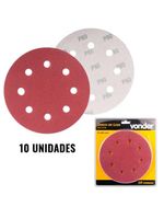 Disco de Lixa para Lixadeira de Teto LPV 750 Grão 80 Kit 10 Unidades VONDER