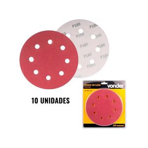 Disco de Lixa para Lixadeira de Teto LPV 750 com 10 Unidades Grão 180 VONDER