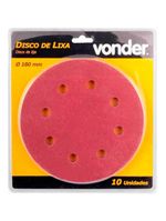 Disco de Lixa para Lixadeira de Teto LPV 750 com 10 Unidades Grão 180 VONDER
