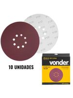 Disco de Lixa para Lixadeira de Teto LPV 600 e LPV 1000 Grão 120 Kit 10 Unidades VONDER