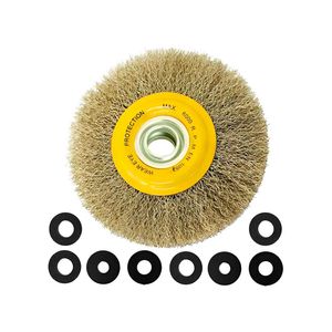 Escova Aço Circular 6 Pol Furo 1.1/4 Pol c/ Reduções VONDER