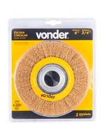 Escova Aço Circular 6 Pol Furo 11/4 Pol c/ Reduções VONDER