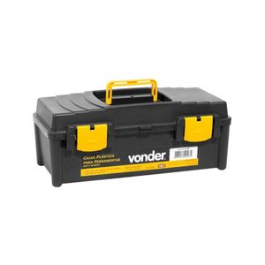 Caixa Plástica 16,5 POL para Ferramentas 1 Bandeja 42 x 17 x 20 CM VD 4038 VONDER