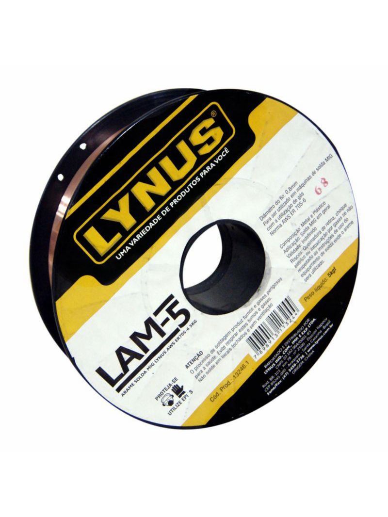Arame para Solda Mig 0,8 MM Rolo 5,0 KG LAM-5 LYNUS