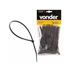 Abraçadeira de Nylon 200 x 4,8 MMM Preta VONDER