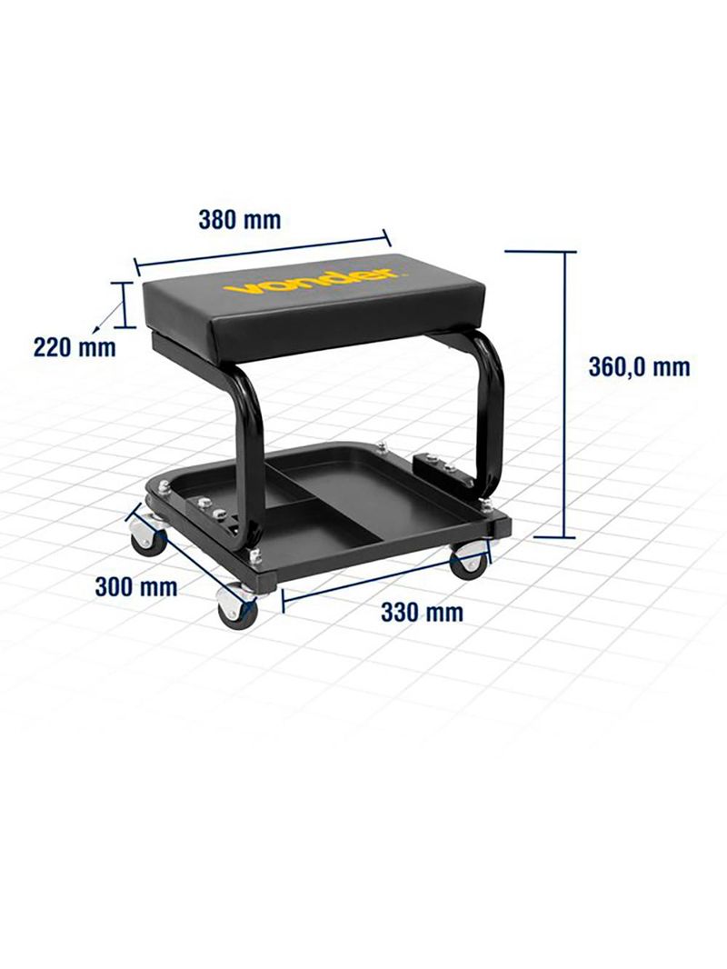 Banqueta Fixa para Mecânico 36 CM de Altura VONDER