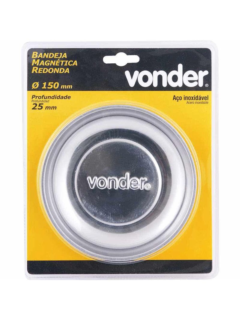 Bandeja Magnética Redonda Aço Inox 3599150025 VONDER