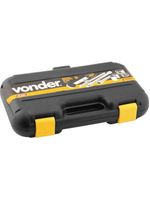 Soquete Jogo 10 à 32 MM Encaixe 1/2 POL Estriado c/ 18 Peças VONDER