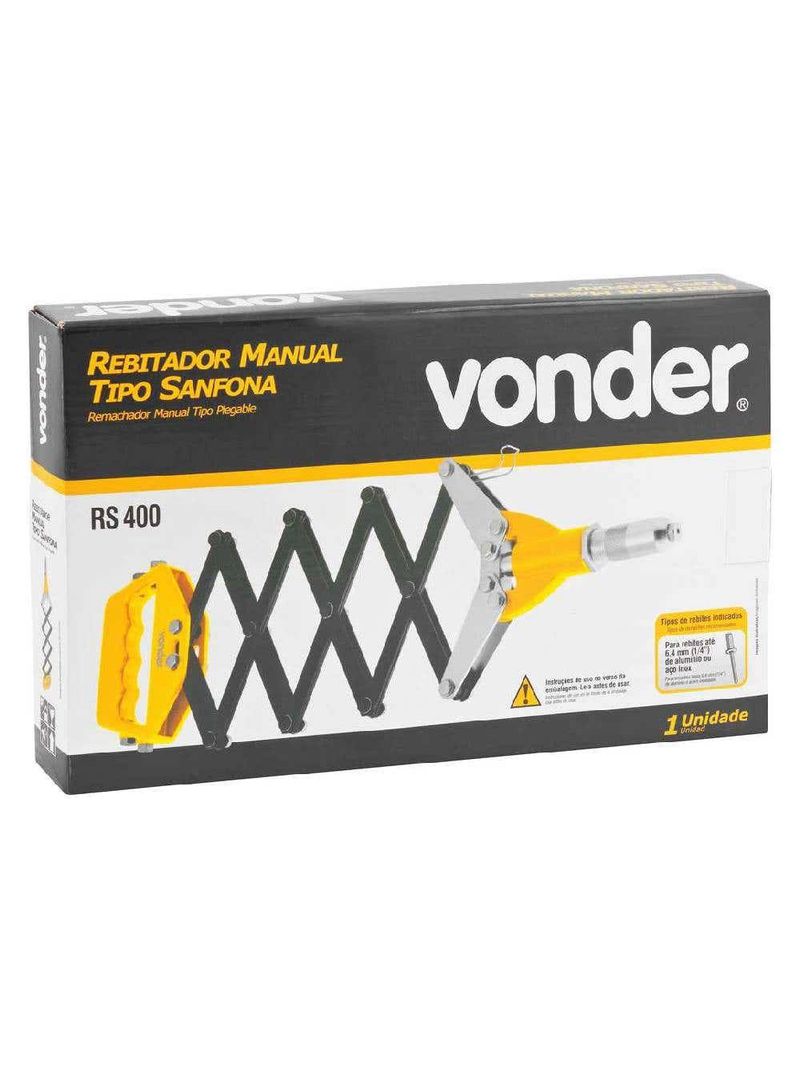 Rebitador Manual Tipo Sanfona 5 Bicos RS400 VONDER
