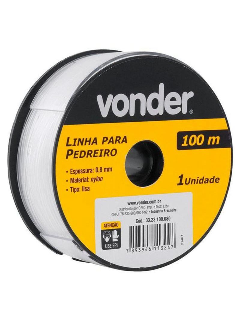 Linha Para Pedreiro Rolo 0,80 X 100 Metros VONDER