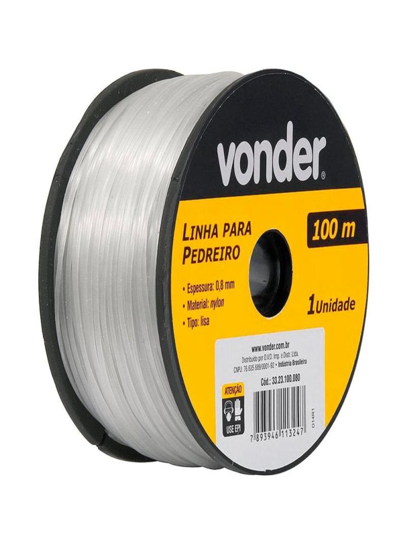 Linha Para Pedreiro Rolo 0,80 X 100 Metros VONDER