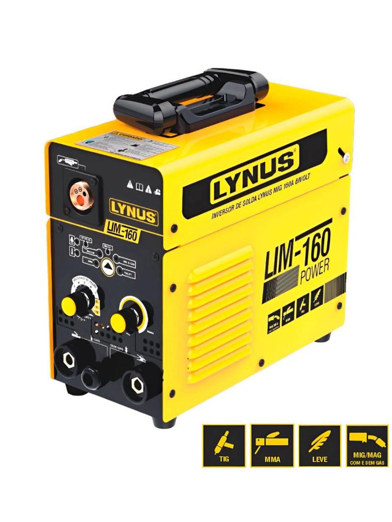 Solda Multiprocessos MIG|TIG LIM-160A Bivolt LYNUS-Bivolt