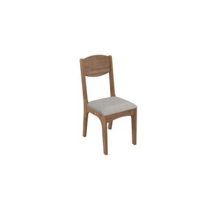 Cadeira para Sala de Jantar em MDF Assento Estofado CA12 Nobre Liso Claro Dalla Costa