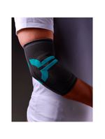 Cotoveleira de Compressão PRO Cinza com Azul Turquesa N1 Sport