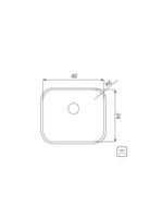 Cuba de Embutir Tramontina 40 x 34 cm Dora 40 BL em Aço Inox Acetinado com Válvula