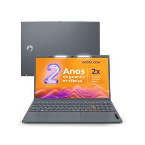 Notebook Positivo Vision C15 Intel® Celeron® N4020 Linux 8GB RAM 256GB  eMMC Lumina Bar 15.6” HD - Cinza