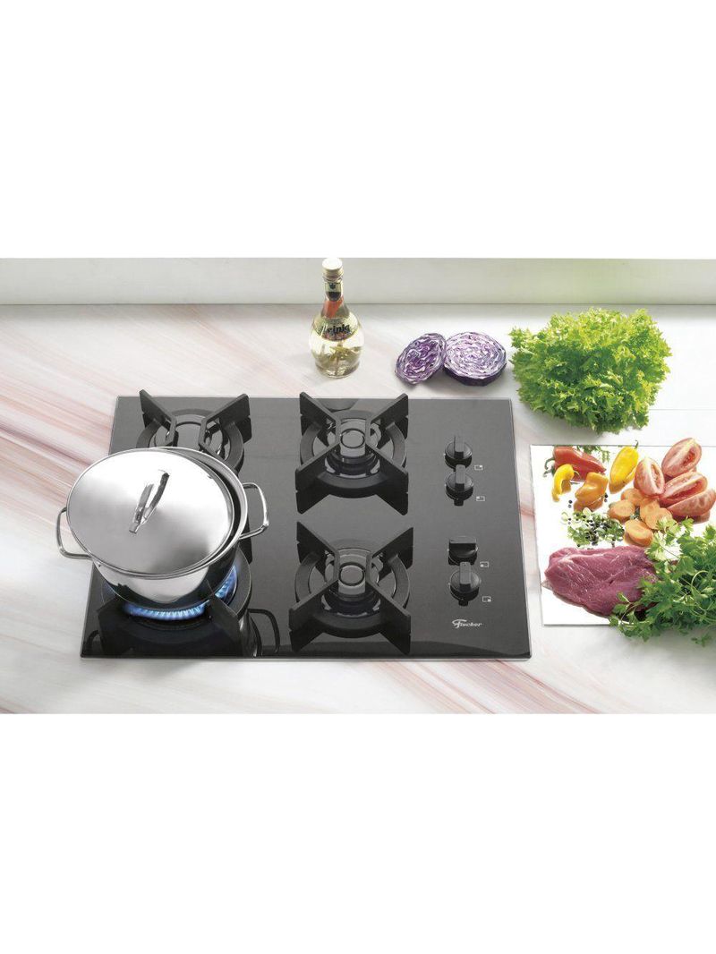 Cooktop Fischer 4 Bocas TC Infinity Preto Bivolt 26297-57076