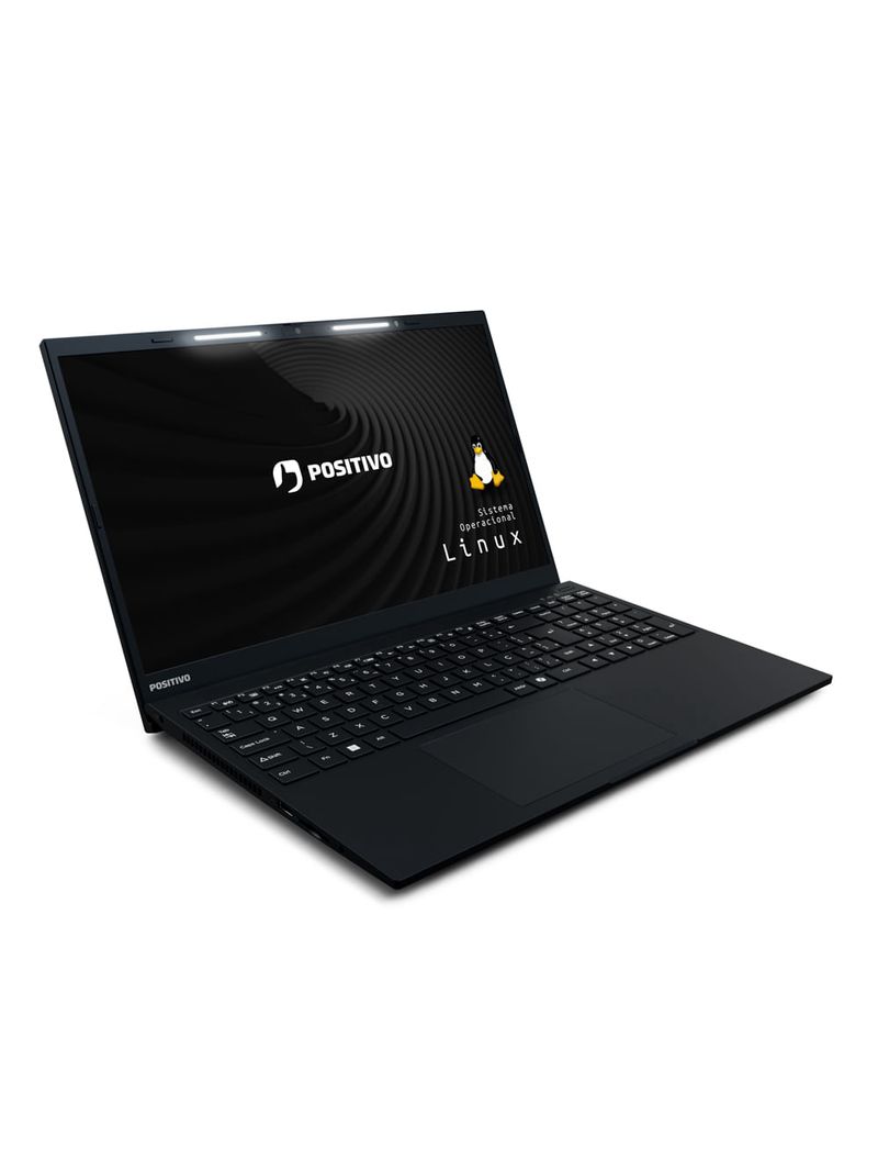 Notebook Positivo Vision R15 AMD® Ryzen 5-5500U Linux 4GB RAM 256GB SSD 156” IPS Full HD Lumina Bar - Preto