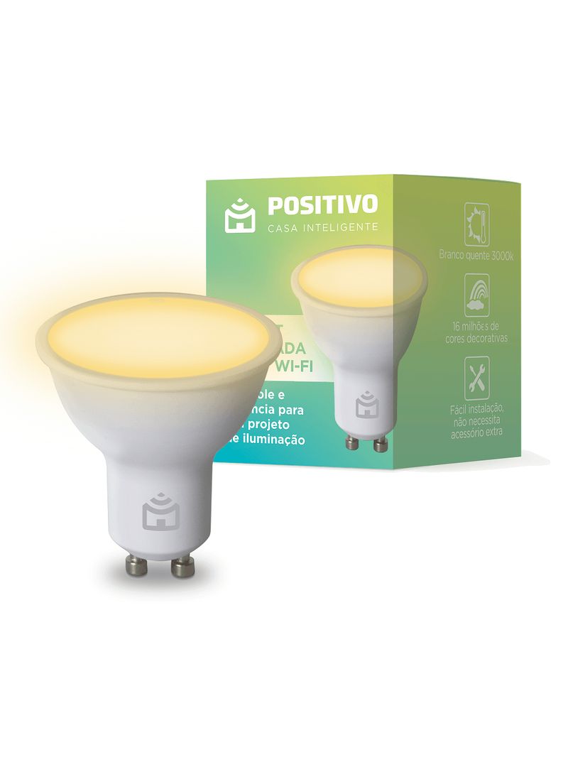 Smart Lâmpada Spot Wi-Fi Positivo Casa Inteligente