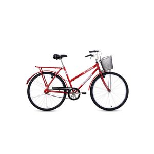 Bicicleta Houston Onix VB Freio V-Brake Vermelha com Cesta Aro 26 ON26V1S