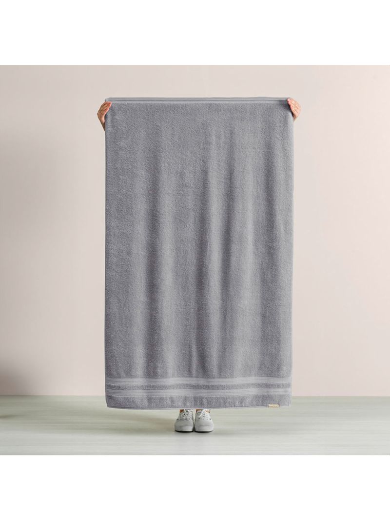 Jogo de Banho Gigante Karsten 100% Algodão 5 peças Unika Cinza Urbano 86X150 cm