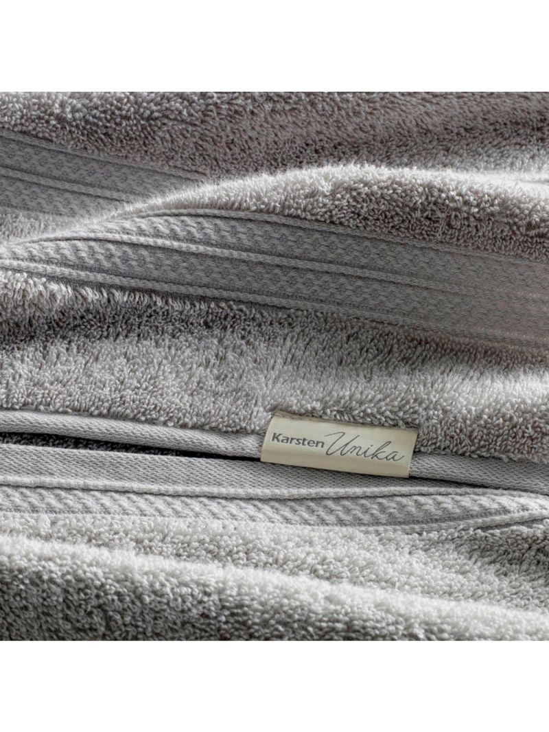 Jogo de Banho Gigante Karsten 100% Algodão 5 peças Unika Cinza Urbano 86X150 cm