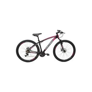 Bicicleta Polimet MTB Nitro Câmbio Shimano Quadro em Alumínio 17/Aro 29/21 Velocidades Preta/Rosa 7163