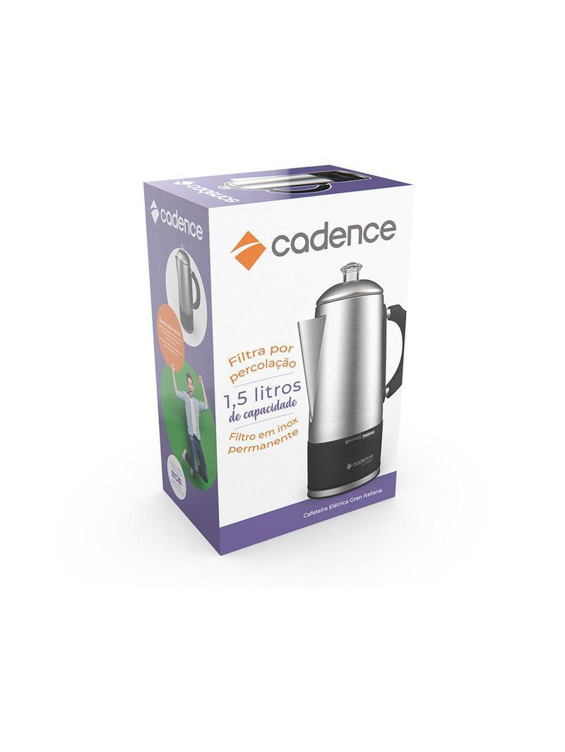 Cafeteira Cadence Italiana Gran Inox 1,5L 127V CAF120-127