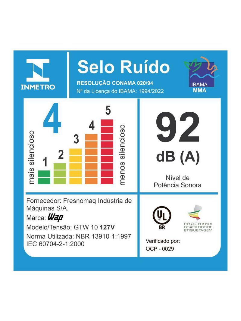 Aspirador de Pó e Água Wap GTW 10 1400W 10 Litros Amarelo/Preto 220V FW005706