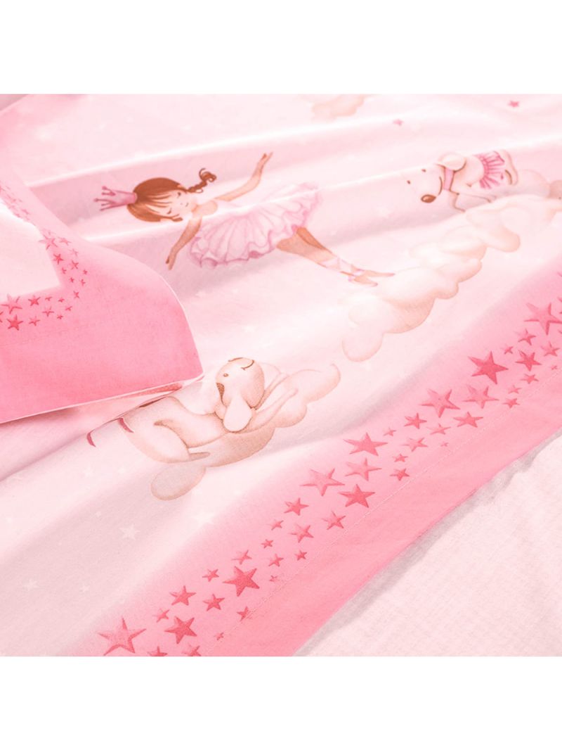 Colcha Infantil Casal com 2 Porta travesseiros Karsten 200 Fios Ballet