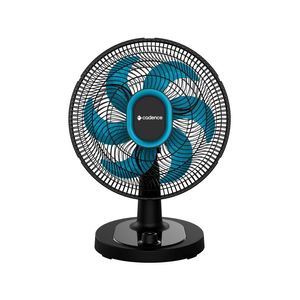 Ventilador de Mesa Cadence Refresh Turbo Pro 6 Pás Preto e Azul VTR420 220V