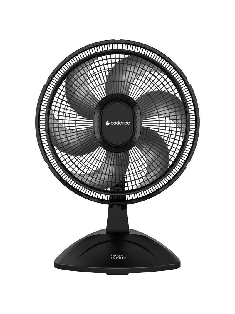 Ventilador de Mesa Cadence VTR410 Refresh Turbo Pro 6 Pás 3 Velocidades Preto 127V