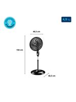 Ventilador de Coluna Mondial NVT-40C-8P-B Turbo 40CM 8 Pás Preto 220V 3799-02