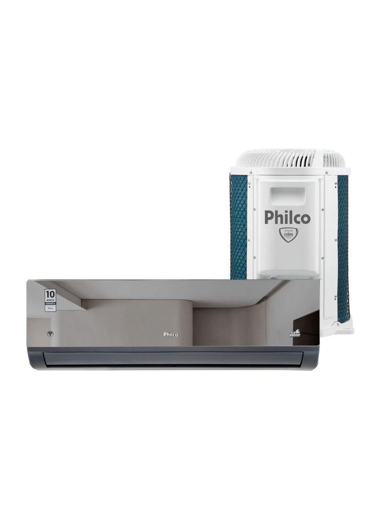 Ar Condicionado Split Inverter Philco Espelhado 9000 BTUS Quente e Frio PAC9000IQFM15E 220V