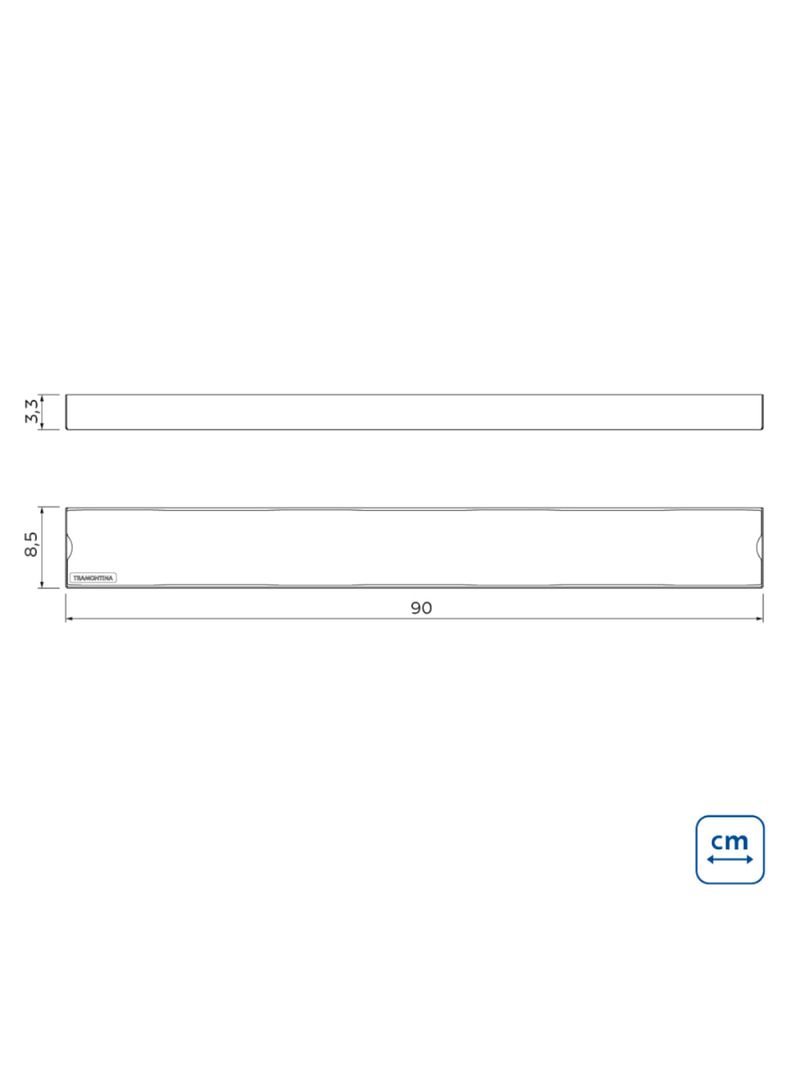 Ralo New Slim Tramontina em Aço Inox 90x7 cm