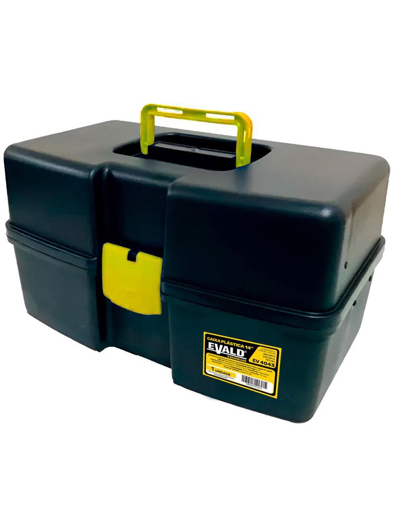 Caixa de Ferramentas 14 POL com 3 Bandejas EV4043 EVALD