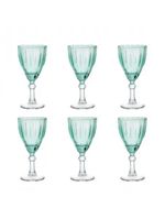 JOGO DE TACA DE VIDRO LINHA DRINKWARE DOMINIC VERDE HAUSKRAFT 6 PCS 275ML WESTERN
