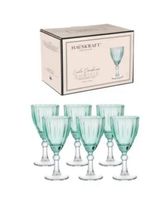 JOGO DE TACA DE VIDRO LINHA DRINKWARE DOMINIC VERDE HAUSKRAFT 6 PCS 275ML WESTERN