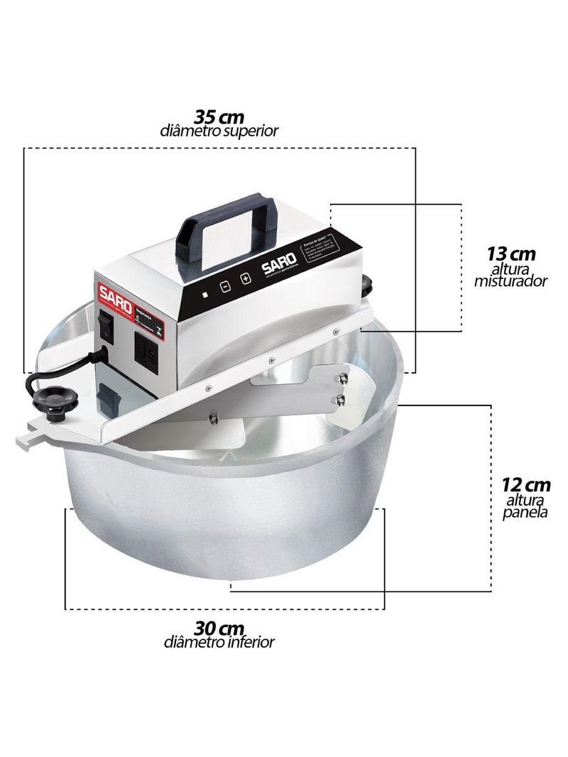 Panela de Brigadeiro Elétrica Saro 10L Bivolt PA10