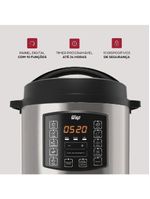 Panela Elétrica de Pressão Wap Preto e Inox 6L 220V WPPE1