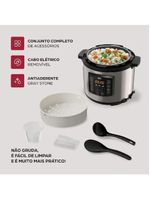 Panela Elétrica de Pressão Wap Preto e Inox 6L 220V WPPE1