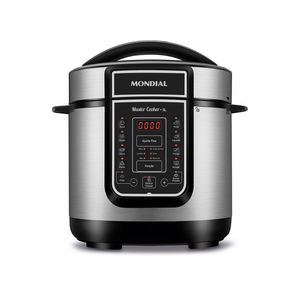 Panela Elétrica de Pressão Mondial 3L Inox Preto 220V PE-40