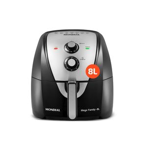 Fritadeira Elétrica Mondial Sem Óleo 8L 1900W Preto/Inox 110V AFN-80-BI