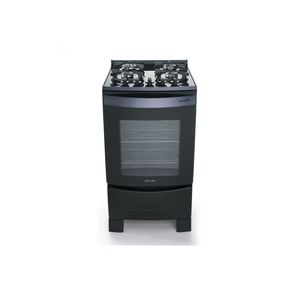 Fogão Mueller Decorato Vetro Piso 4 Bocas Preto Fosco G3 601230050 Bivolt