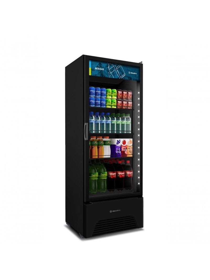 Expositor Vertical Metalfrio Optima 572L 1 Porta Preto 220V VB52AH