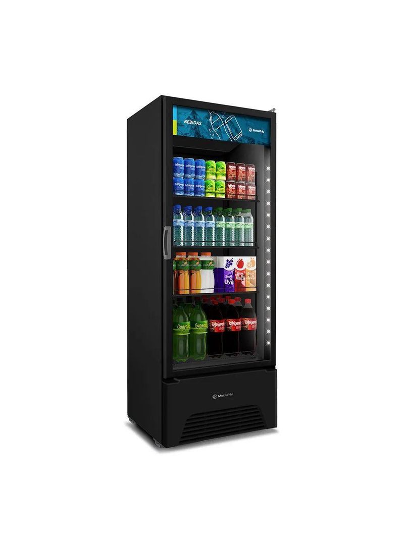 Expositor Vertical Metalfrio Optima 572l 1 Porta Preto 127V VB52AH